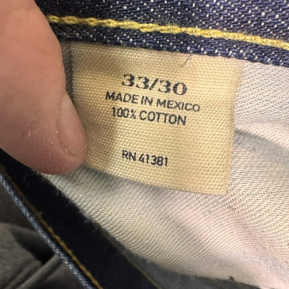 Polo Ralph Lauren Jeans Mens 33/30 Straight Leg Dark Indigo Blue Denim EUC